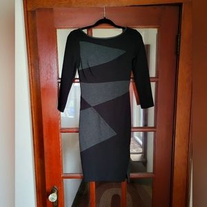 ⚠️LAST CALL⚠️ RW&CO | XS Bodycon Wedding Party Geometric Knit Dress Goth Black